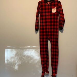 ❤️Carters Christmas plaid onesie red and white